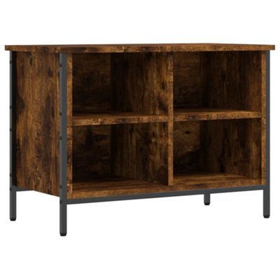 Berkfield Industrial Shoe Cabinet Smoked Oak 69X35X50 Cm Engineered Wood