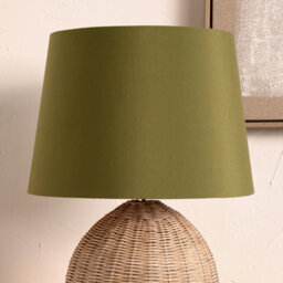 Pacific Lifestyle 40Cm Sage Green Tapered Poly Cotton Lampshade For Table Lamps And Floor Lamps - thumbnail 5