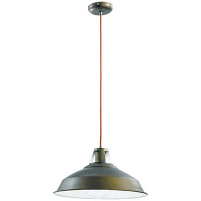 Luminosa Lighting Luminosa Bogota Dome Pendant Ceiling Light Anthracite 39X20Cm