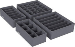 Songmics Set Of 4 Underwear Drawer Organisers,fabric Storage Boxes For Closet Wardrobe Shelves, Slate Grey