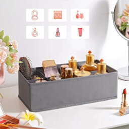 Songmics Set Of 4 Underwear Drawer Organisers,fabric Storage Boxes For Closet Wardrobe Shelves, Slate Grey - thumbnail 6