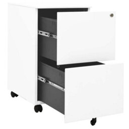 Walplus Mobile File Cabinet White 39X45X67 Cm Steel - thumbnail 5