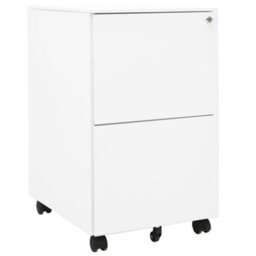 Walplus Mobile File Cabinet White 39X45X67 Cm Steel - thumbnail 1