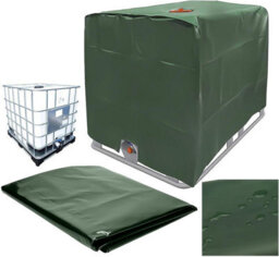 Water Tank Cover, Ibc Cover For 1000L Tank, Dustproof, Uv Resistant, Rainproof, 120X100X116Cm (Green) - thumbnail 7