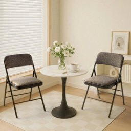 New Deluxe Steel Folding Office Chair With Fabric Padded Seat And Backrest - thumbnail 6