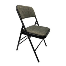 New Deluxe Steel Folding Office Chair With Fabric Padded Seat And Backrest