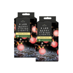2 Pack 8 Led Berry String Lights Battery Operated Indoor Fairy Lights Warm Whie - thumbnail 2
