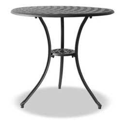 Centurion Supports Oshowa Garden And Patio Table And 4 Large Chairs With Armrests Cast Aluminium Bistro Set - Black - thumbnail 9
