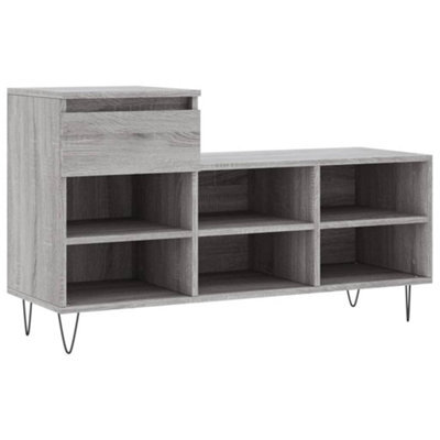 Berkfield Modern Shoe Cabinet Grey Sonoma 102X36X60 Cm Engineered Wood