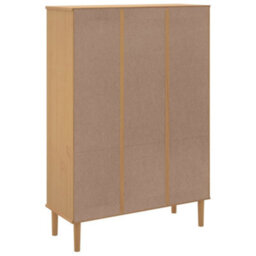 Walplus Bookcase Senja Rattan Look Brown 90X35X130 Cm Solid Wood Pine - thumbnail 8
