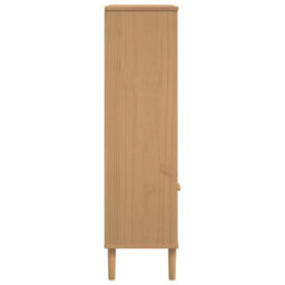 Walplus Bookcase Senja Rattan Look Brown 90X35X130 Cm Solid Wood Pine - thumbnail 7