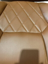 Brown Executive Leather Office Chair Diamond Stitches - thumbnail 3