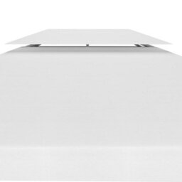 Walplus 2-Tier Gazebo Top Cover 310 Gm 3X3 M White - thumbnail 4