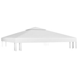 Walplus 2-Tier Gazebo Top Cover 310 Gm 3X3 M White - thumbnail 2