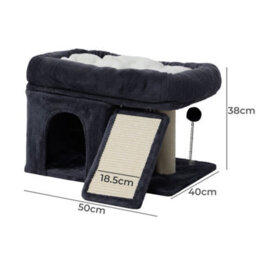 Skylos Cat Tree Tower Large Condo Perch Bed With Sisal Scratching Post - thumbnail 4