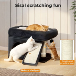 Skylos Cat Tree Tower Large Condo Perch Bed With Sisal Scratching Post - thumbnail 5