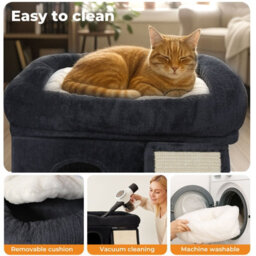 Skylos Cat Tree Tower Large Condo Perch Bed With Sisal Scratching Post - thumbnail 6