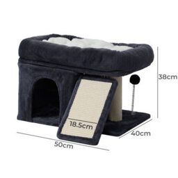 Skylos Cat Tree Tower Large Condo Perch Bed With Sisal Scratching Post - thumbnail 8