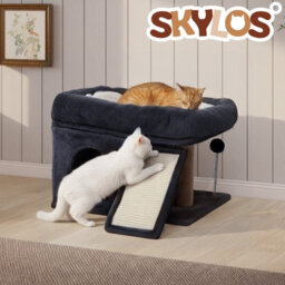 Skylos Cat Tree Tower Large Condo Perch Bed With Sisal Scratching Post - thumbnail 9