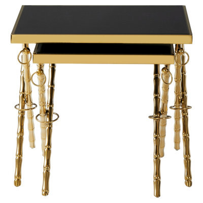 Orsina Contemporary Design Set Of 2 Nesting Tables, Versatile Side Tables, Elegant And Functional Square Tables - image 1