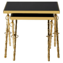 Orsina Contemporary Design Set Of 2 Nesting Tables, Versatile Side Tables, Elegant And Functional Square Tables - thumbnail 1