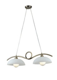 Luminosa Lighting Luminosa Halley 2 Light Straight Bar Pendant Ceiling Light Brown 76X30X24Cm - thumbnail 1