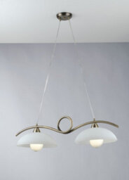 Luminosa Lighting Luminosa Halley 2 Light Straight Bar Pendant Ceiling Light Brown 76X30X24Cm - thumbnail 3