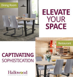 Hallowood Furniture Dudley 180Cm Dining Table Set With 4 Grey Fabric High Back Chairs - thumbnail 6