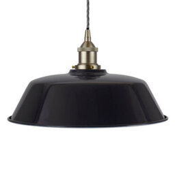 Navy Blue Chancery Painted Dome Pendant Light With Brushed Chrome Lamp Holder And Grey Twisted Cable - Se Home
