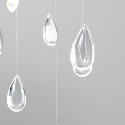 Valuelights Children's White Rain Cloud Ceiling Light Shade With Acrylic Jewel Raindrop Droplets (D)30Cm - thumbnail 3