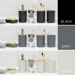 Anika Bathroom Accessory Set In Stone - thumbnail 7