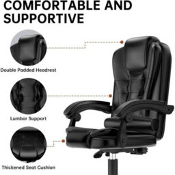 Executive Office Chair Leather Computer Recliner Gaming Chair - thumbnail 5