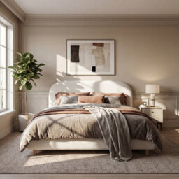 Matteo Double Ottoman Storage Bed Frame, Arched Headboard In Warm White Boucle - thumbnail 4