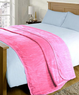 Casabella Deluxe Soft Faux Fur Mink Fleece Throw Blanket - image 1