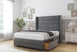 "Sloomy Sterling Armour Coniston Divan Bed With Mattress No Drawers With 54"" Wingback & 12"" Footboard 5' King" - thumbnail 3
