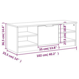 Walplus Tv Cabinet White 102X35.5X36.5 Cm Engineered Wood - thumbnail 9