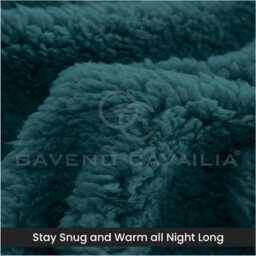 Gc Gaveno Cavailia Teddy Bear Plain Fitted Sheet King Green Fleece Thermal Warm Super Soft & Warm Fluffy Fitted Bed Sheet - thumbnail 4