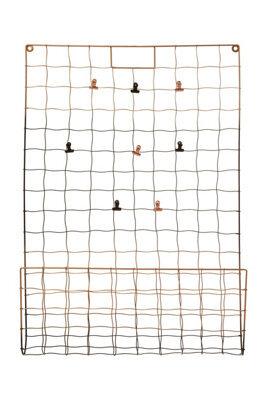 Orsina Wall Mount Magazine Rack With Clips,black & Rose Gold Iron Wire Files Holder,modern Design Document Stand - image 1