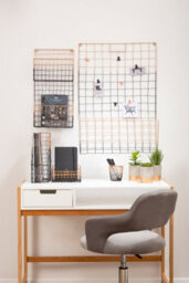 Orsina Wall Mount Magazine Rack With Clips,black & Rose Gold Iron Wire Files Holder,modern Design Document Stand - thumbnail 2