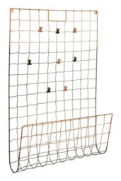 Orsina Wall Mount Magazine Rack With Clips,black & Rose Gold Iron Wire Files Holder,modern Design Document Stand - thumbnail 5