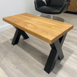 Ashford Blake Solid Oak Coffee Table - Chunky X Legs - thumbnail 2