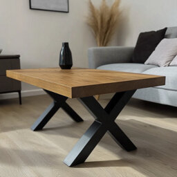 Ashford Blake Solid Oak Coffee Table - Chunky X Legs