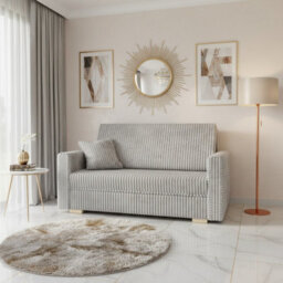 Viva Piano Iii Sofa Bed With Bedding Storage Polyurethane Foam Wave Spring Wooden Legs 153X100X85Cm Light Grey - thumbnail 1