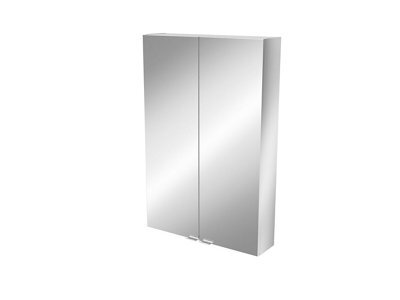 GoodHome Imandra Tall Matt Mirror Effect Double Bathroom Cabinet Mirrored (H)900mm (W)600mm - image 1