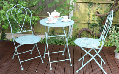 Aspect Furniture French Style Metal Bistro Set,cholet Bistro Set,sage Green