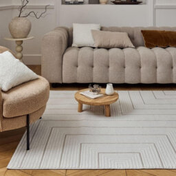 The Rugs Carmel Cream/beige Geometric Design Area Rug And Runner Non Shedding, Stain Resistant, Soft - thumbnail 8