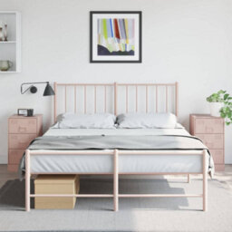 Berkfield Bedside Cabinets 2 Pcs Pink 34.5X39X62 Cm Steel