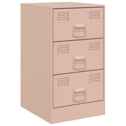 Berkfield Bedside Cabinets 2 Pcs Pink 34.5X39X62 Cm Steel - thumbnail 6