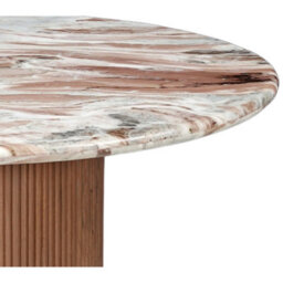Ajmer Round Marble Real Stone Dining Table 4 To 6 Seater 100Cm - thumbnail 3