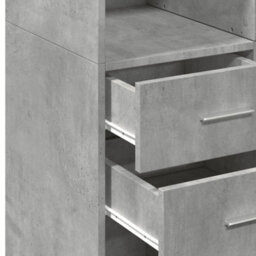 Berkfield Storage Cabinet Concrete Grey 70X42.5X225 Cm Engineered Wood - thumbnail 9